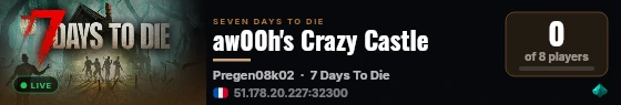 aw00h's Crazy Castle live status badge