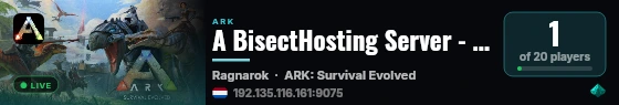 A BisectHosting Server - fd223f34 - (v361.7) live status badge