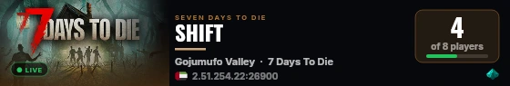 SHIFT live status badge