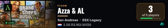 Azza & AL live status badge