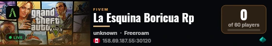La Esquina Boricua Rp live status badge