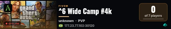^6 Wide Camp #4k live status badge
