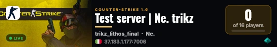 Test server | Ne. trikz live status badge