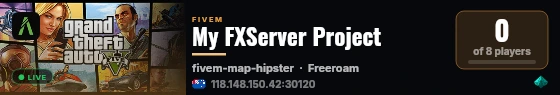My FXServer Project live status badge
