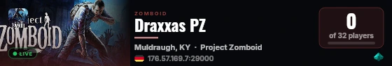Draxxas PZ live status badge