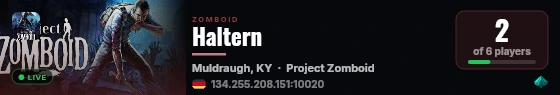 Haltern live status badge