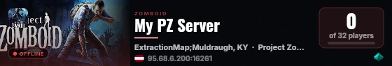 My PZ Server live status badge