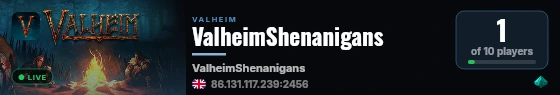 ValheimShenanigans live status badge