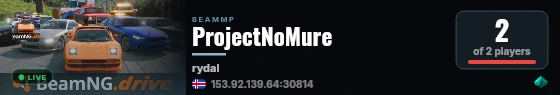 ProjectNoMure live status badge