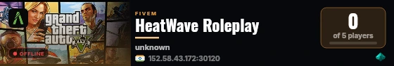 HeatWave Roleplay live status badge