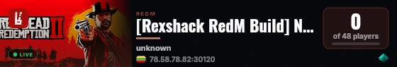 [Rexshack RedM Build] New Horizon live status badge