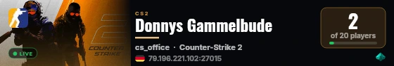 Donnys Gammelbude live status badge