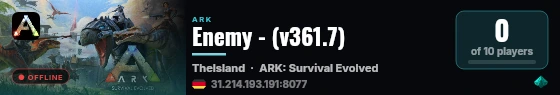 Enemy - (v361.7) live status badge