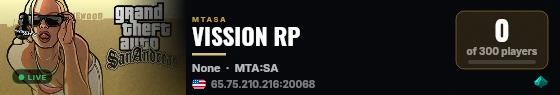 VISSION RP live status badge