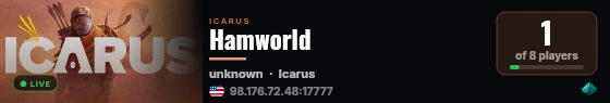 Hamworld live status badge