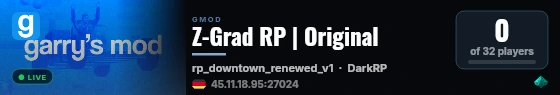 New Gmod Server live status badge