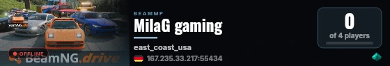MilaG gaming live status badge