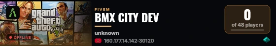 BMX CITY DEV live status badge