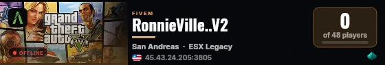 RonnieVille..V2 live status badge