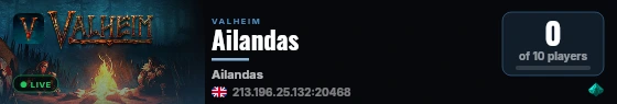 Ailandas live status badge