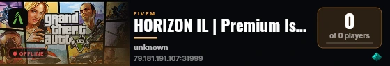 HORIZON IL | Premium Israeli Roleplay live status badge