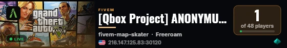[Qbox Project] ANONYMUS RZ live status badge