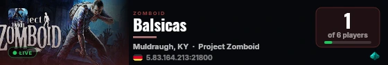 Balsicas live status badge