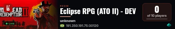 Eclipse RPG (ATO II) - DEV live status badge