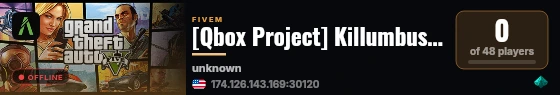 [Qbox Project] Killumbus GTA Rp live status badge