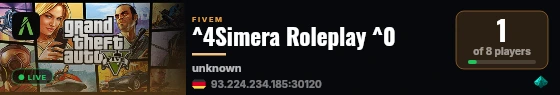 ^4Simera Roleplay ^0 live status badge