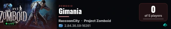 Gimania live status badge