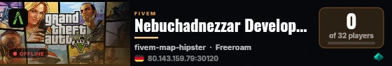 Nebuchadnezzar Development Server live status badge