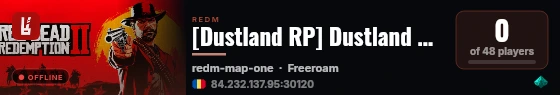 [Dustland RP] Dustland RP live status badge