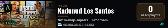 Kadunud Los Santos live status badge