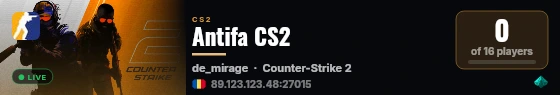 Antifa CS2 live status badge