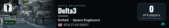 Delta3 live status badge