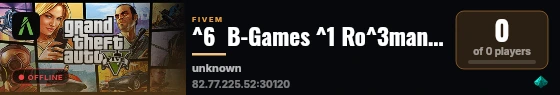 ^6  B-Games ^1 Ro^3man^4ia ^7 Roleplay ^7| 🎮 ^9 Hard RP 🎮 ^7| 💲 ^8Economie Hard 💲^7 | 💜^1 Staff  Matur 💜^7 | 😎^8SE CAUTA MEMBRII FACTIUNI 😎^6! live status badge