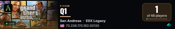 Q1 live status badge