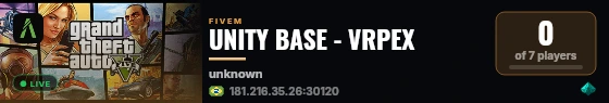 UNITY BASE - VRPEX live status badge