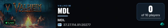 MDL live status badge