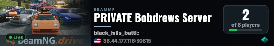 PRIVATE Bobdrews Server live status badge