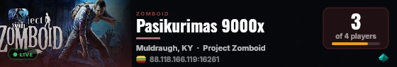 Pasikurimas 9000x live status badge