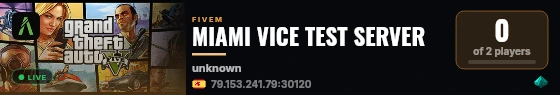 MIAMI VICE TEST SERVER live status badge