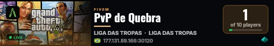 PvP de Quebra live status badge