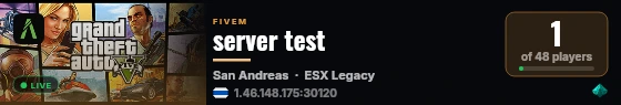 server test live status badge