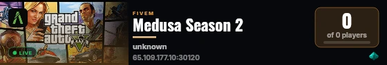 Medusa Season 2 live status badge