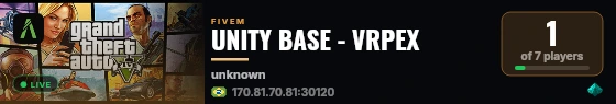 UNITY BASE - VRPEX live status badge