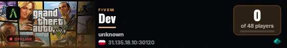 Dev live status badge