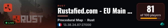 Rustafied.com - EU Main | JUST WIPED 28.08 live status badge