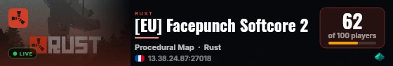 [EU] Facepunch Softcore 2 live status badge